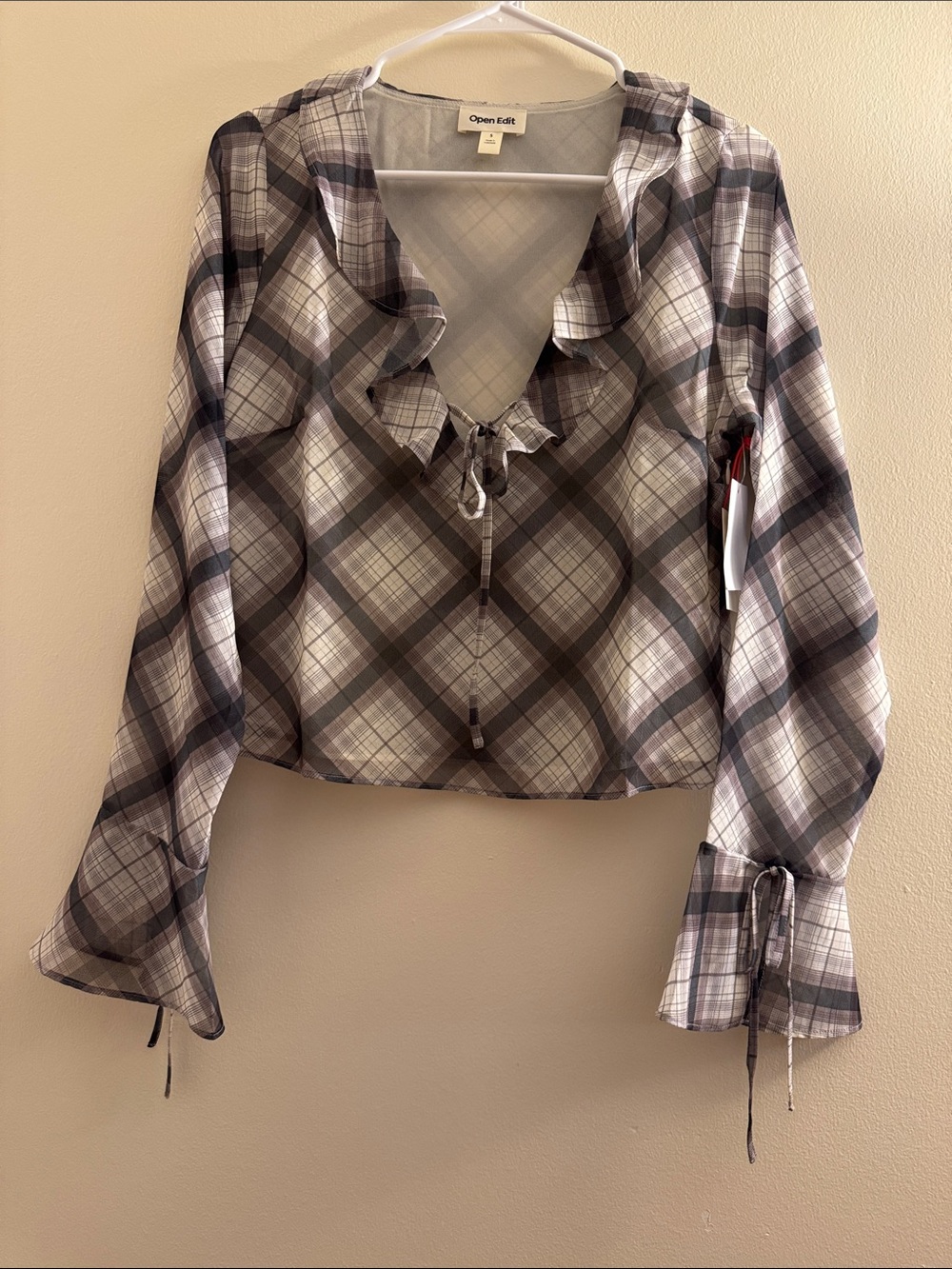 OPEN EDIT Ruffle Chiffon Top - Picture 6 of 11